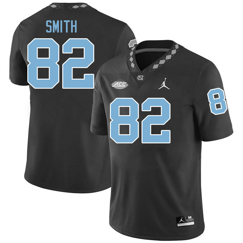 #82 Yasir Smith North Carolina Tar Heels College Football Jersey Stitched-Black